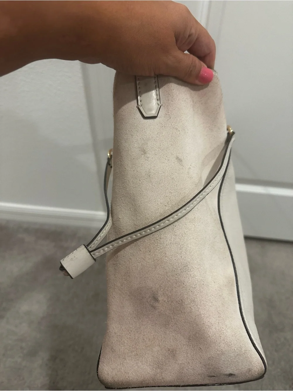Michael Kors Cream and Blush Leather Shoulder Tote